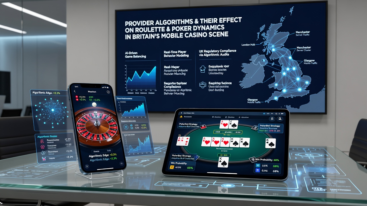 Mobile poker interface demonstrating algorithmic card distribution effects